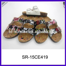 new stylish flat ladies slippers designs pu ladies slipper sandals 2015